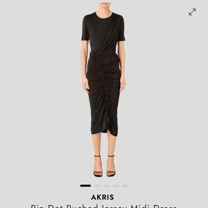 Akris Punto Ruched Jersey Midi Dress